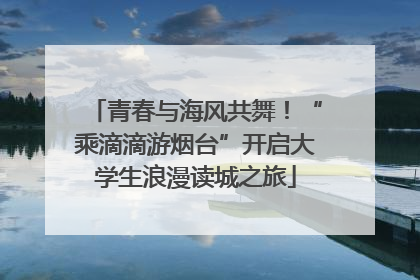 青春与海风共舞！“乘滴滴游烟台”开启大学生浪漫读城之旅