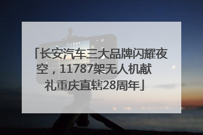长安汽车三大品牌闪耀夜空，11787架无人机献礼重庆直辖28周年
