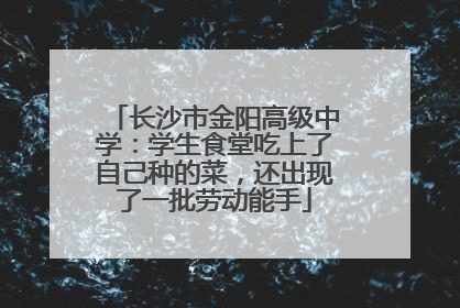 长沙市金阳高级中学：学生食堂吃上了自己种的菜，还出现了一批劳动能手