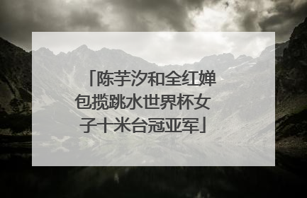 陈芋汐和全红婵包揽跳水世界杯女子十米台冠亚军