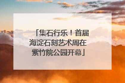 集石行乐！首届海淀石刻艺术周在紫竹院公园开幕