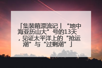 集装箱漂流记丨“地中海亚历山大”号的13天，见证太平洋上的“抢运潮”与“过剩潮”
