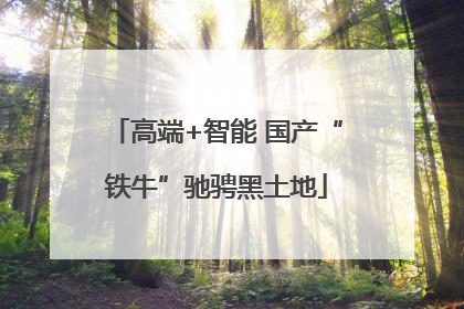 高端+智能 国产“铁牛”驰骋黑土地