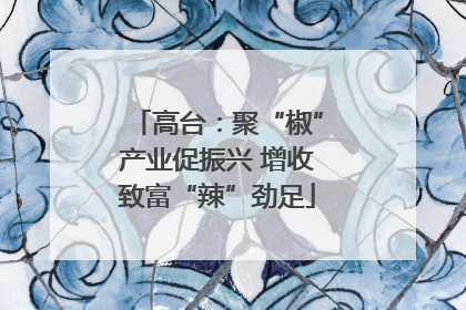 高台：聚“椒”产业促振兴 增收致富“辣”劲足