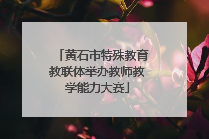 黄石市特殊教育教联体举办教师教学能力大赛