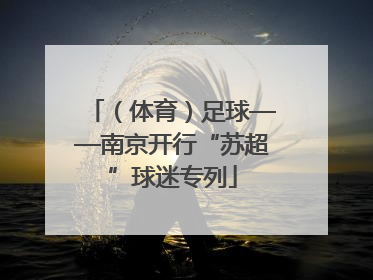 （体育）足球——南京开行“苏超”球迷专列