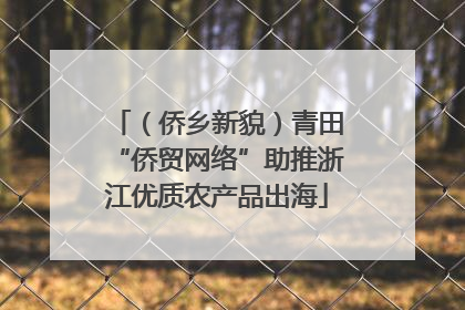 （侨乡新貌）青田“侨贸网络”助推浙江优质农产品出海