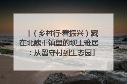 （乡村行·看振兴）藏在北魏重镇里的坝上雅居：从留守村到生态园