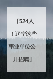 524人!辽宁这些事业单位公开招聘