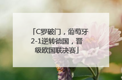 C罗破门，葡萄牙2-1逆转德国，晋级欧国联决赛