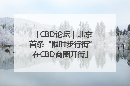 CBD论坛｜北京首条“限时步行街”在CBD商圈开街