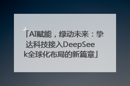 AI赋能，绿动未来：挚达科技接入DeepSeek全球化布局的新篇章